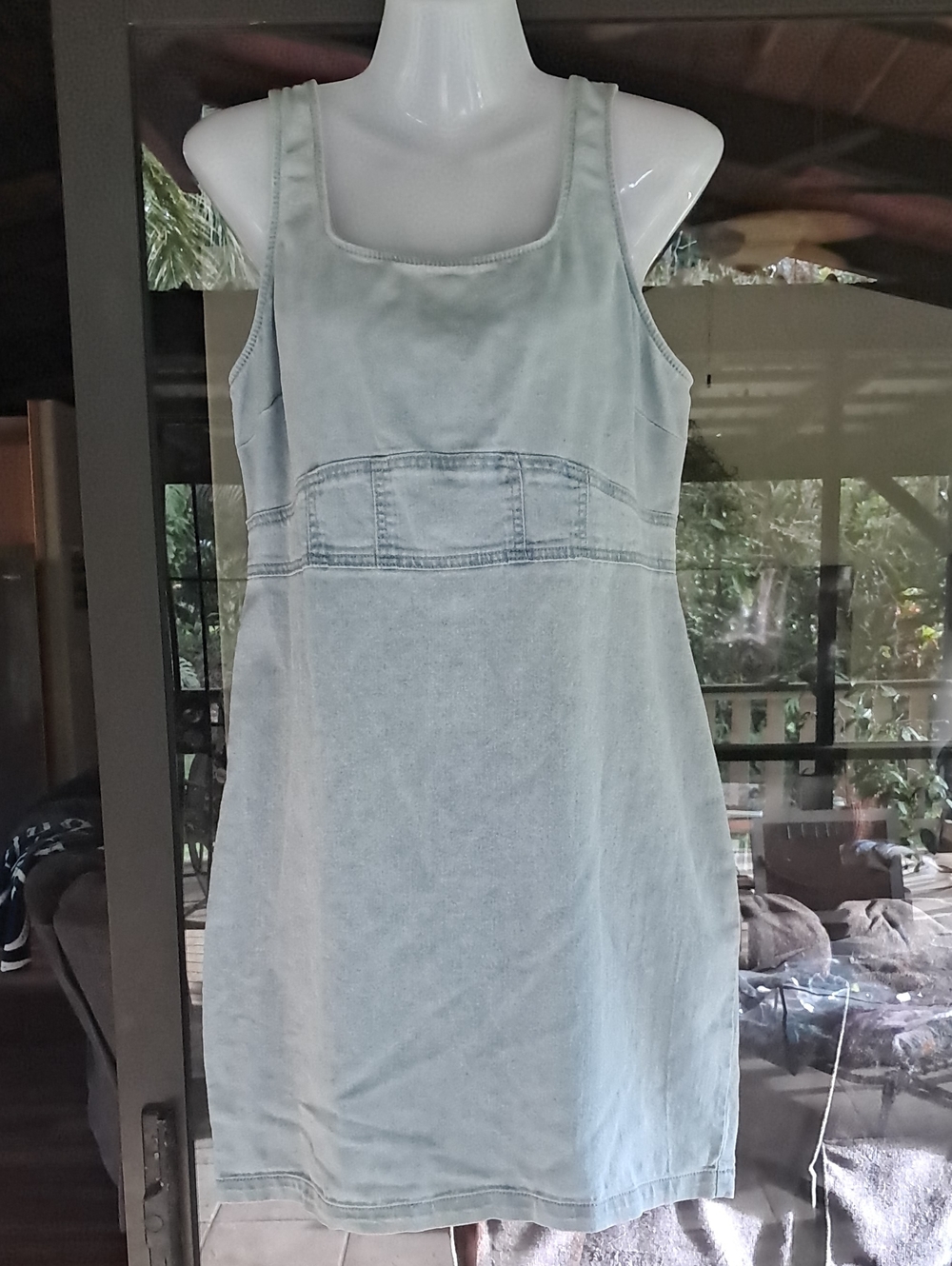 No Boundaries Light Blue Denim Tank Dress